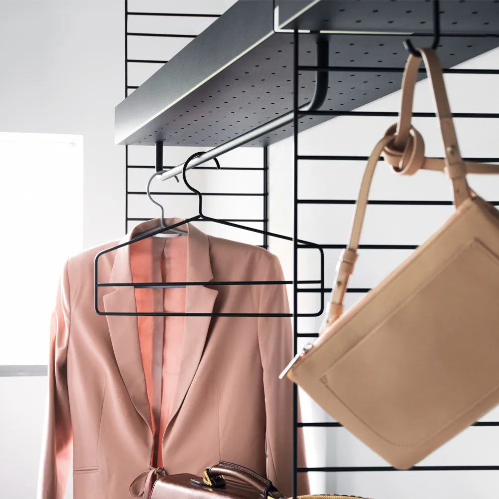 String Bodenleiter, Schwarz, 200x30 cm, 2er-Pack String