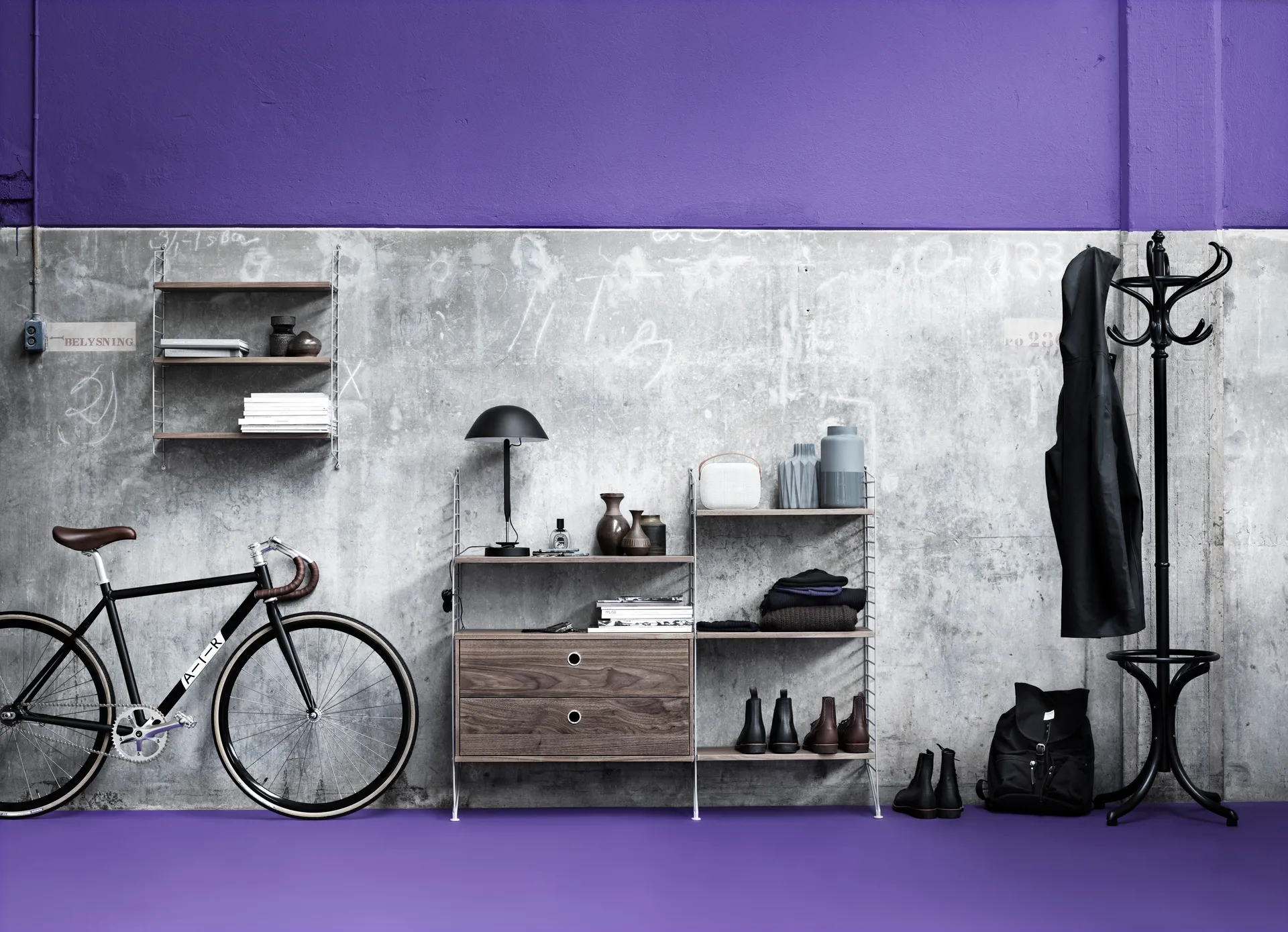 String Bodenleiter, Weiß, 115x30 cm, 2er-Pack String