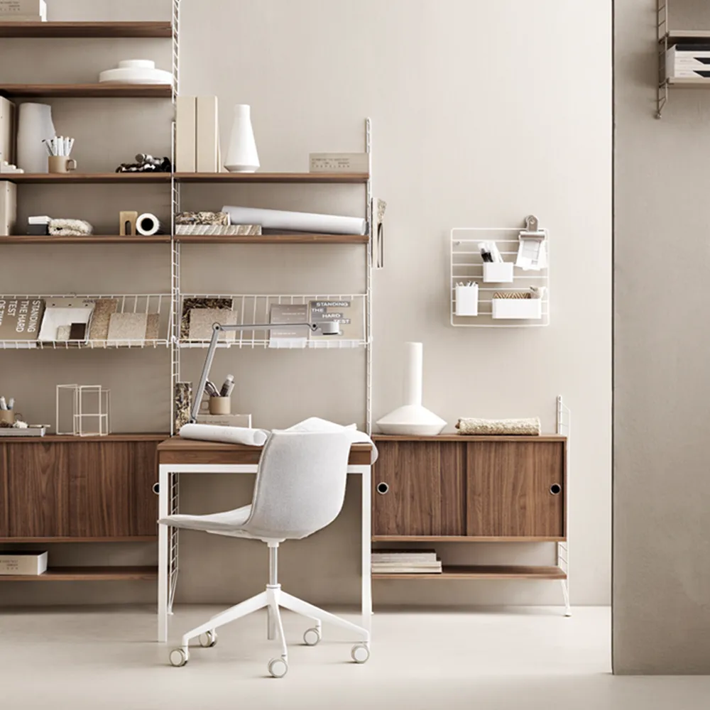 String Bodenleiter, Weiß, 85x30cm, 1er-Pack String