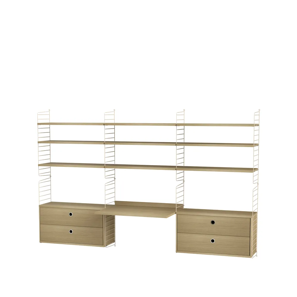 String Büro Eiche & Beige- Kombination F,  String