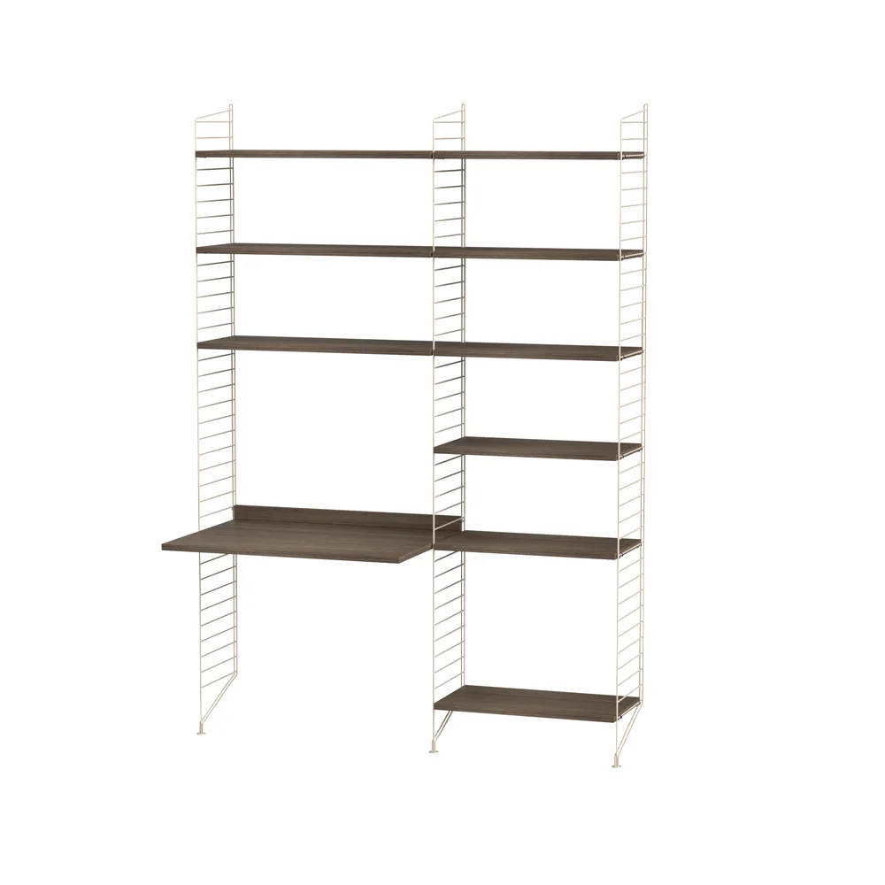String Büro Walnuss & Beige- Kombination B,  String