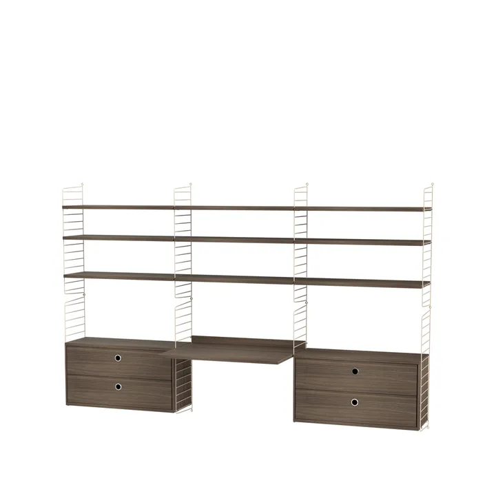 String Büro Walnuss & Beige- Kombination F - String
