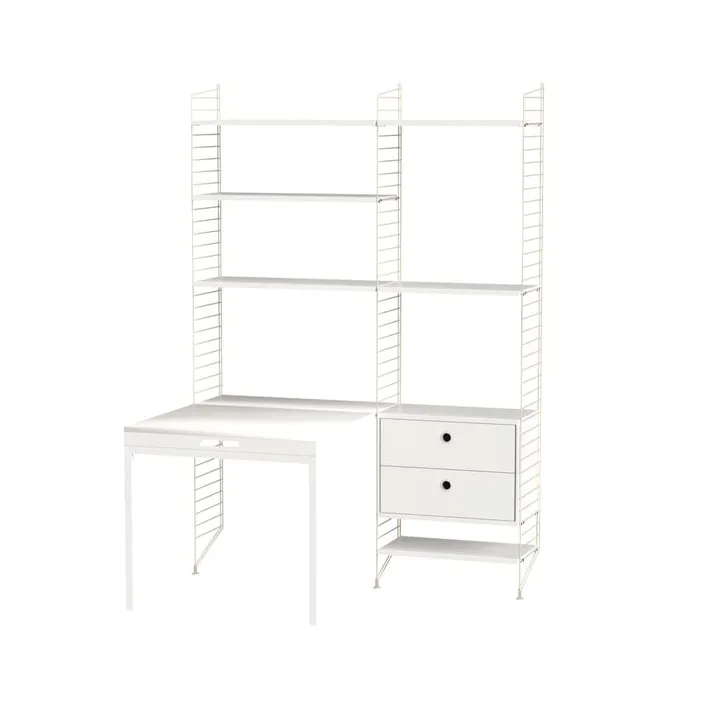 String Büro Weiß & Beige- Kombination E - String