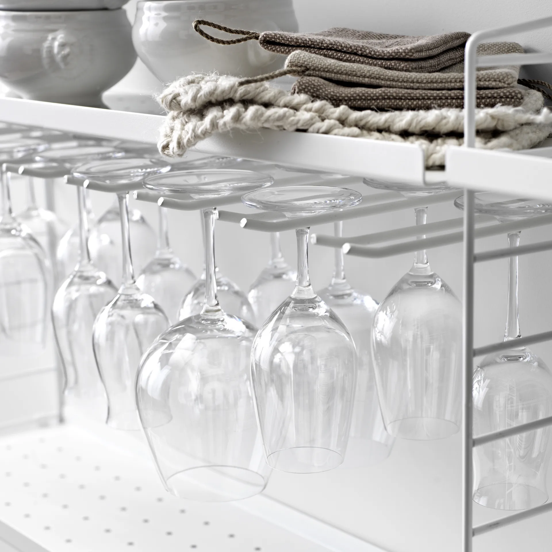 String Gläserschiene 2er Pack, Beige, 30cm String