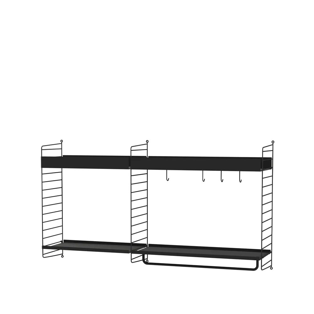String Kinderzimmer Kombination A- Schwarz,  String