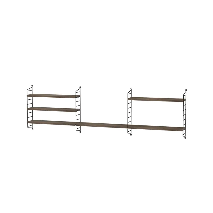 String Kinderzimmer Walnuss & Schwarz- Kombination H - String