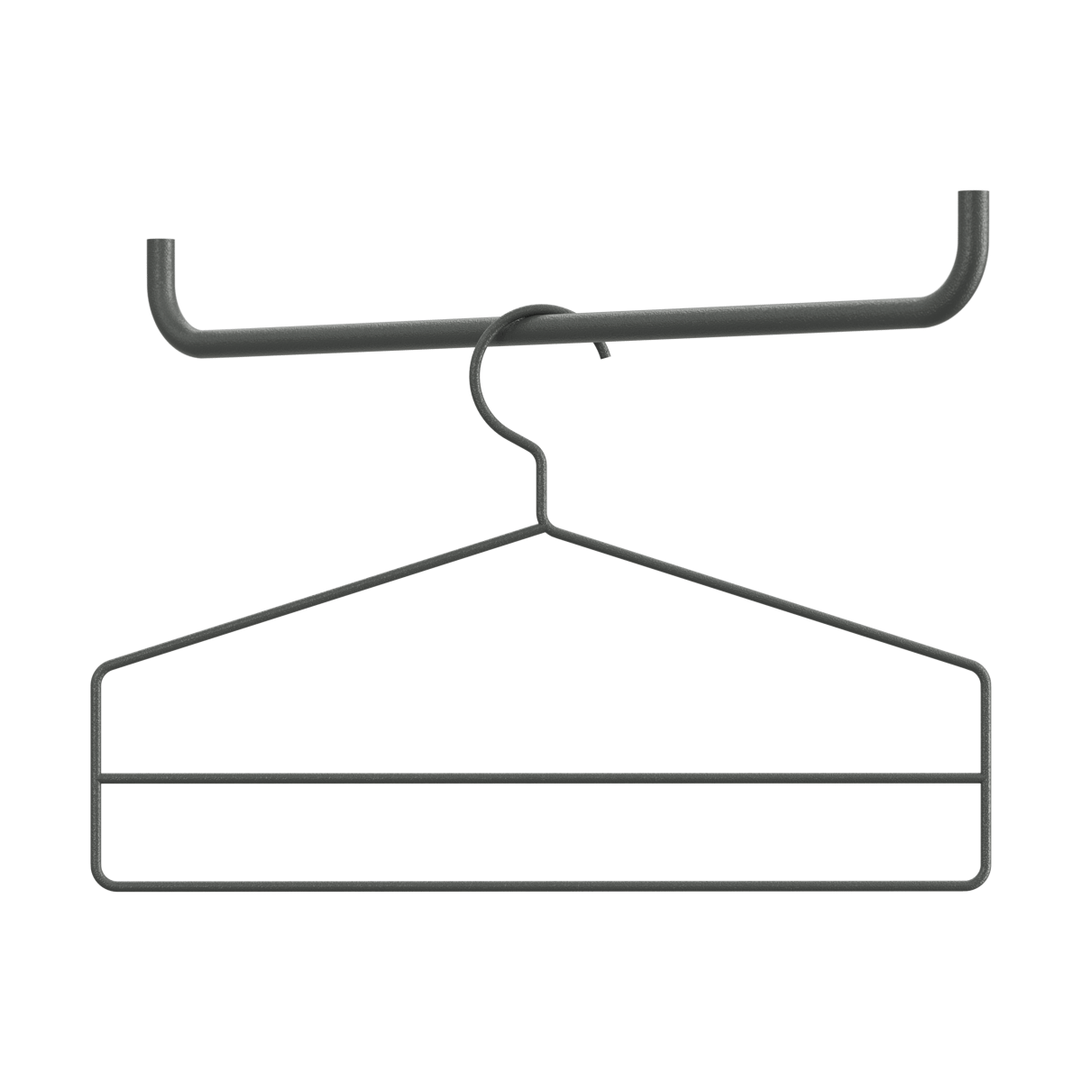 String String Kleiderhaken 4er-Pack Dunkelgrau