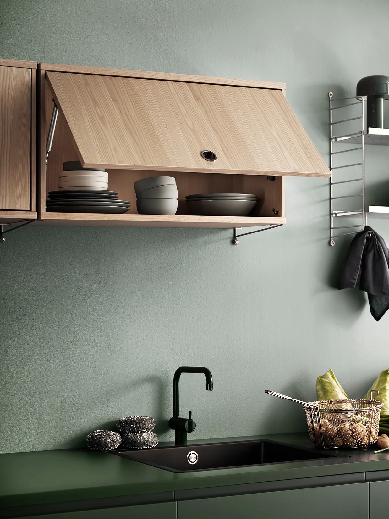 String Oberschrank, Weiß, 78x30 cm String