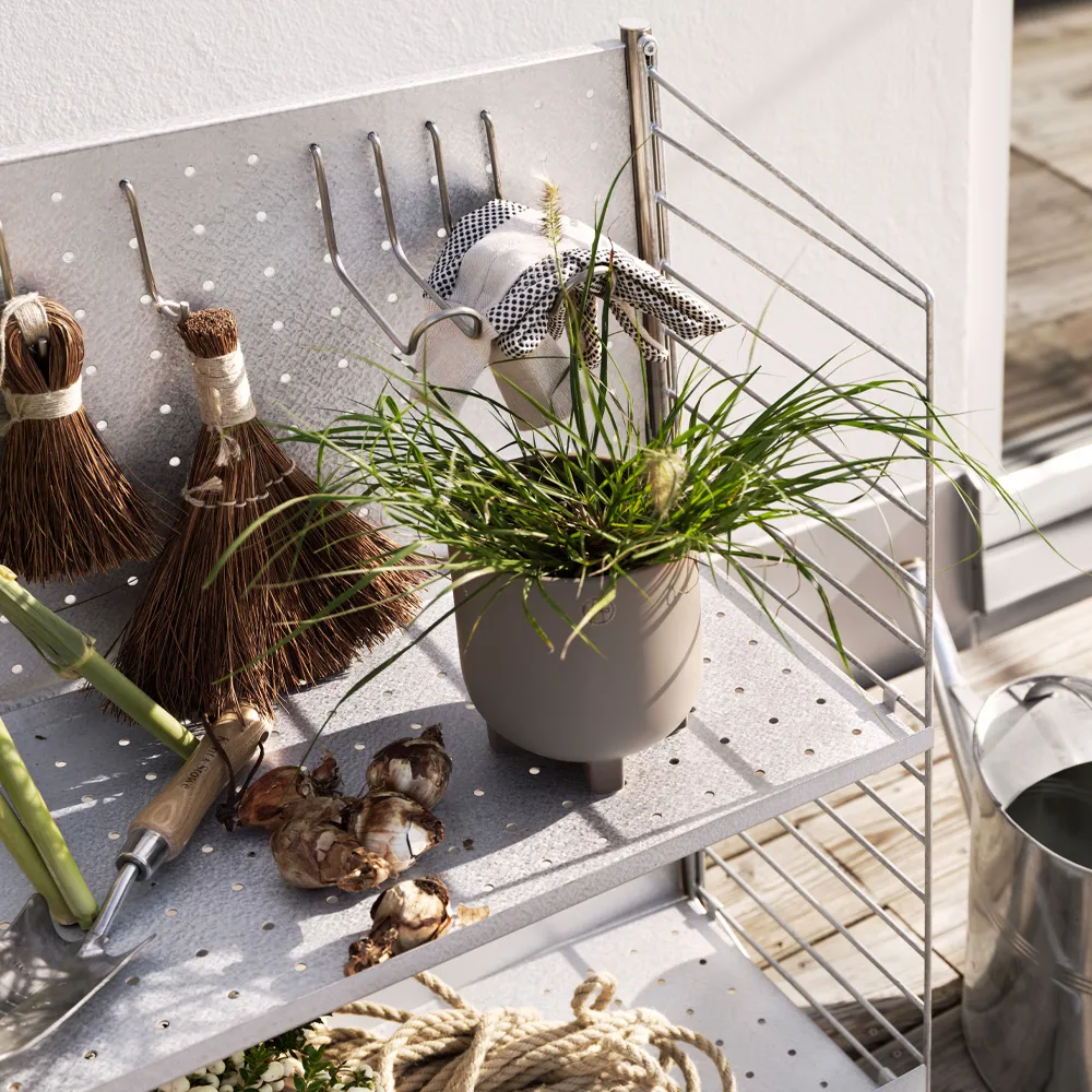 String Outdoor Freistehender Haken, Edelstahl, doppelt, 2er-Pack String