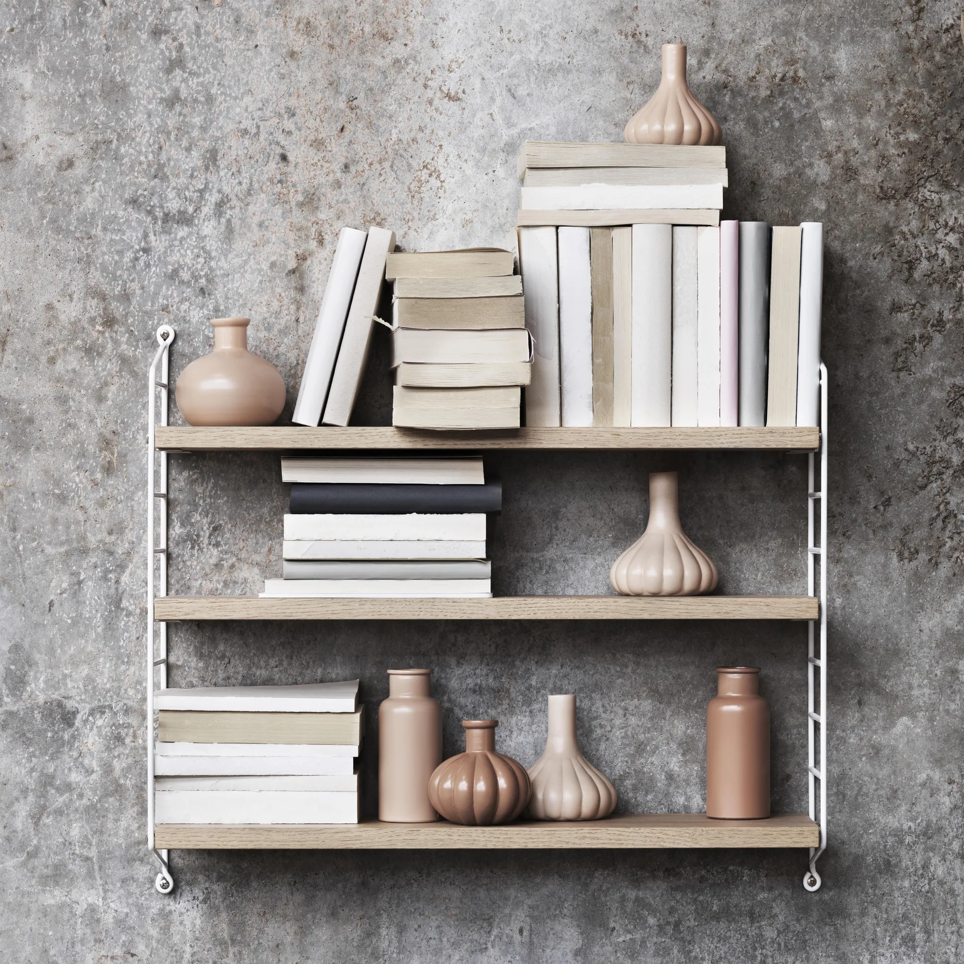 String Pocket Regal Eiche-weiß, Eiche-weiß String