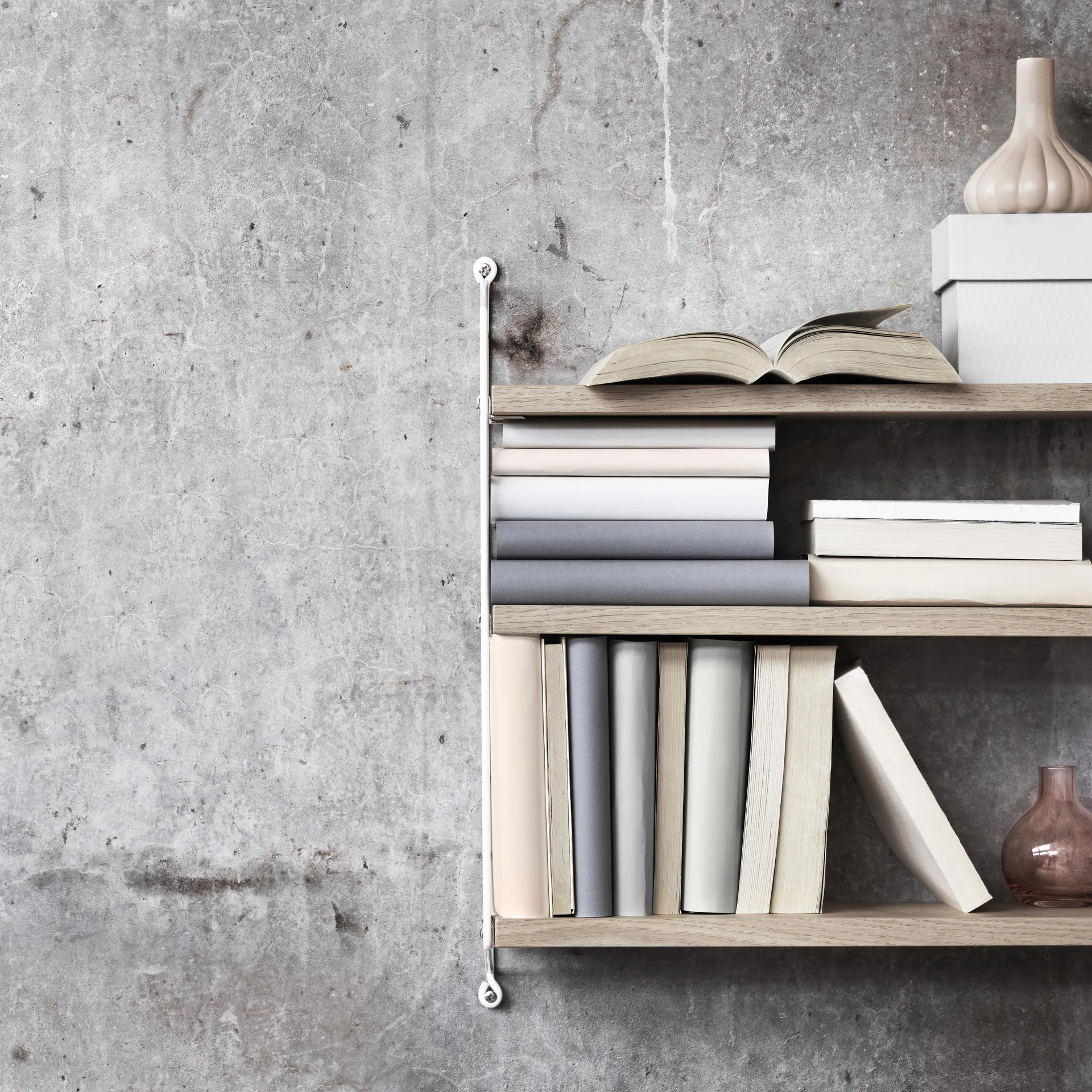 String Pocket Regal Eiche-weiß, Eiche-weiß String