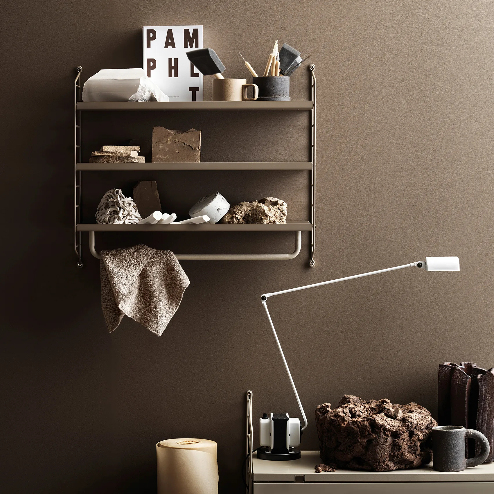 String Pocket Regal metall, Taupe String