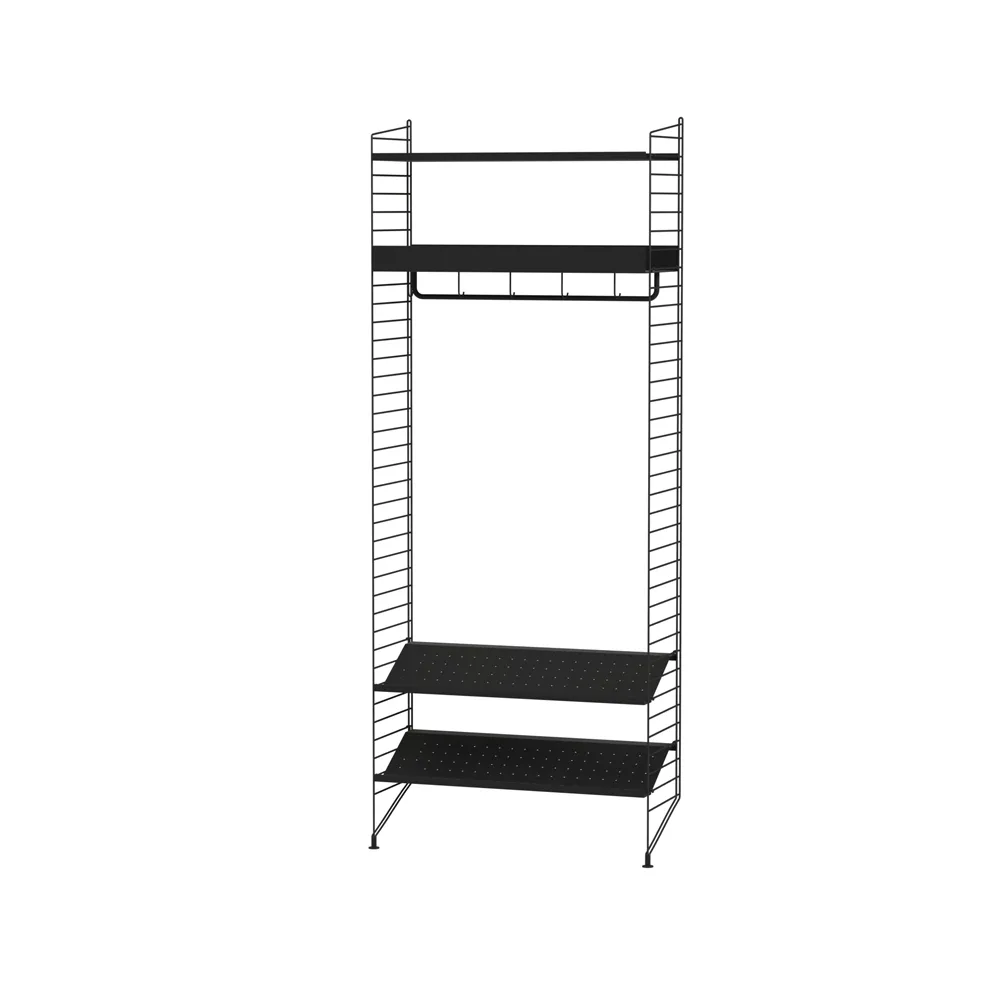 String Regal Schwarz- Kombination R,  String