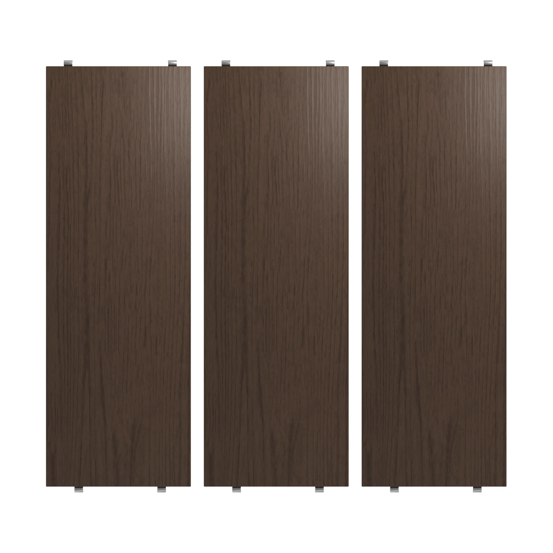 String Regalboden, Dunkle Eiche, 58x20 cm, 3-teilig String