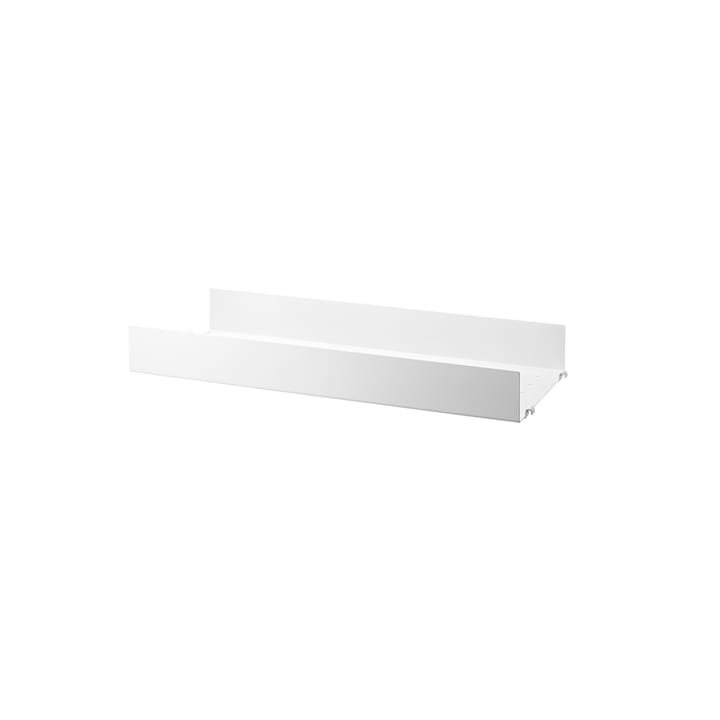 String Regalboden Metall - Weiß, 58x20 cm, hoher Rand - String