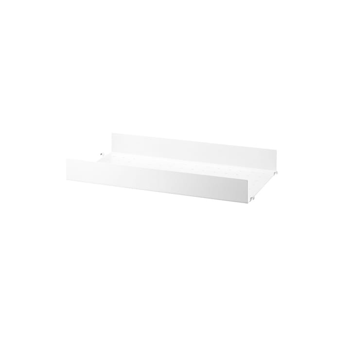 String Regalboden Metall - Weiß, 58x30 cm, hoher Rand - String