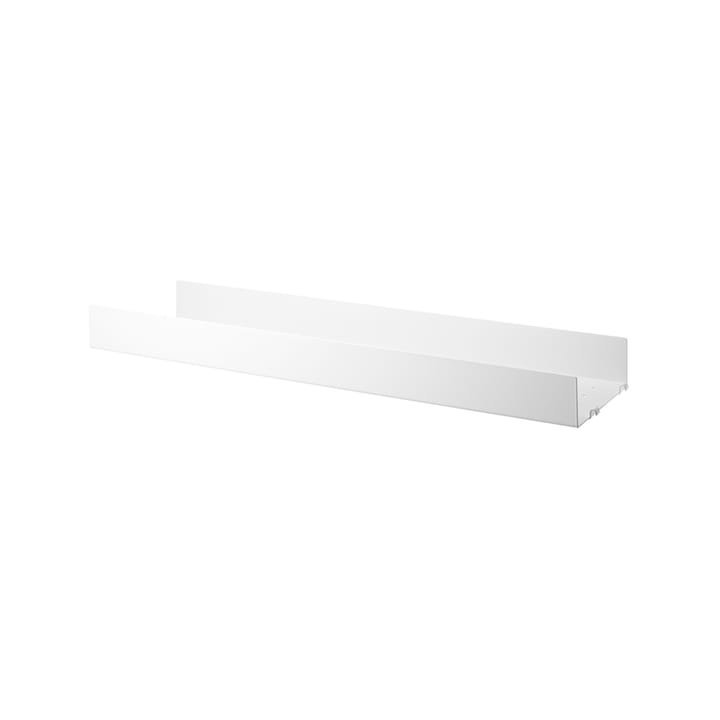 String Regalboden Metall - Weiß, 78x20 cm, hoher Rand - String