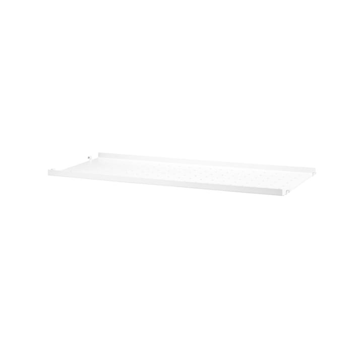 String Regalboden Metall - Weiß, 78x30 cm, niedriger Rand - String