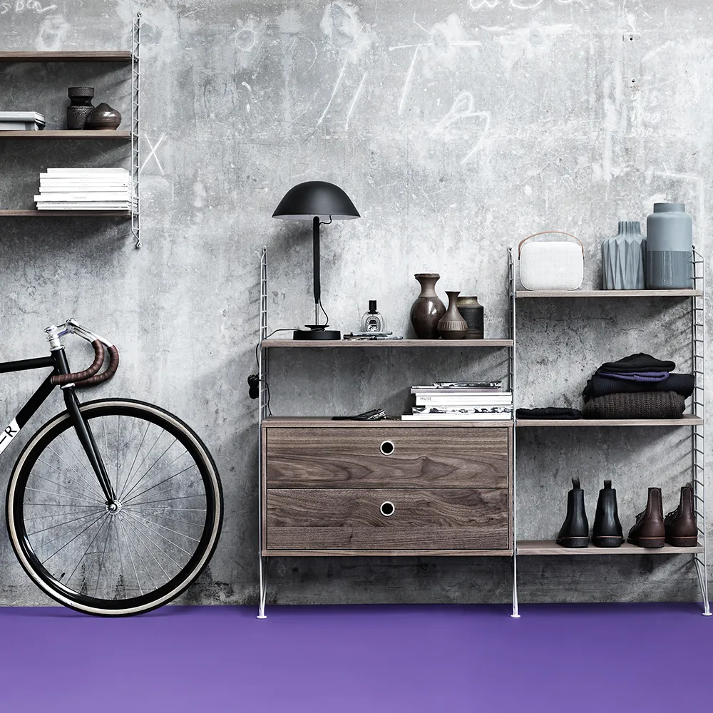 String Regalboden, Walnuss, 78x30 cm, 3er-Pack String