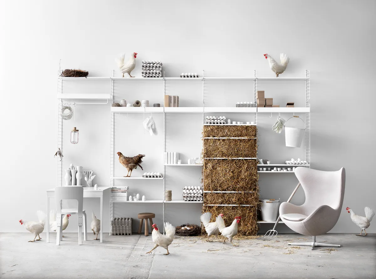 String Regalboden, Weiß, 78x30 cm, 3er-Pack String