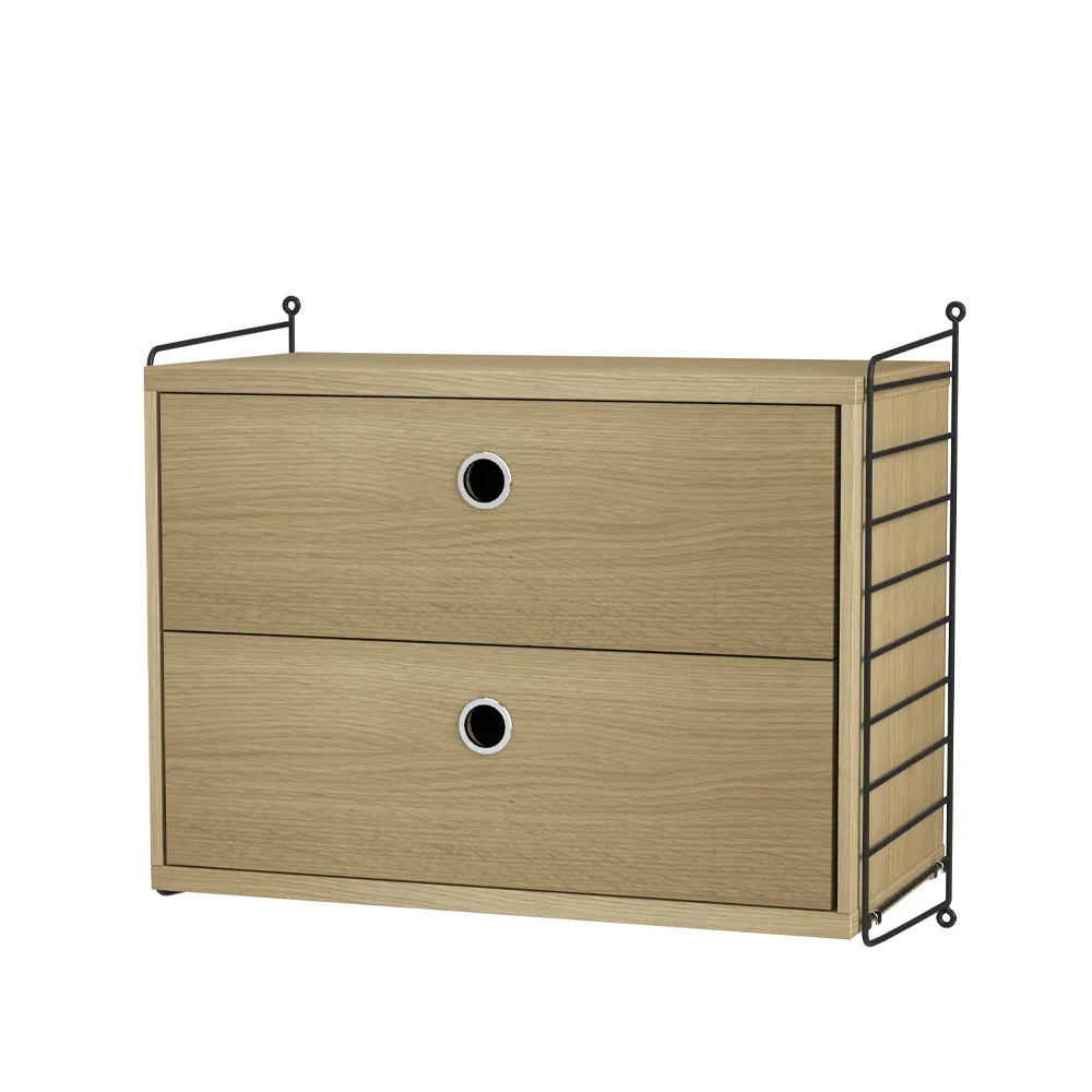 String Schlafzimmer Eiche & Schwarz- Kombination A String