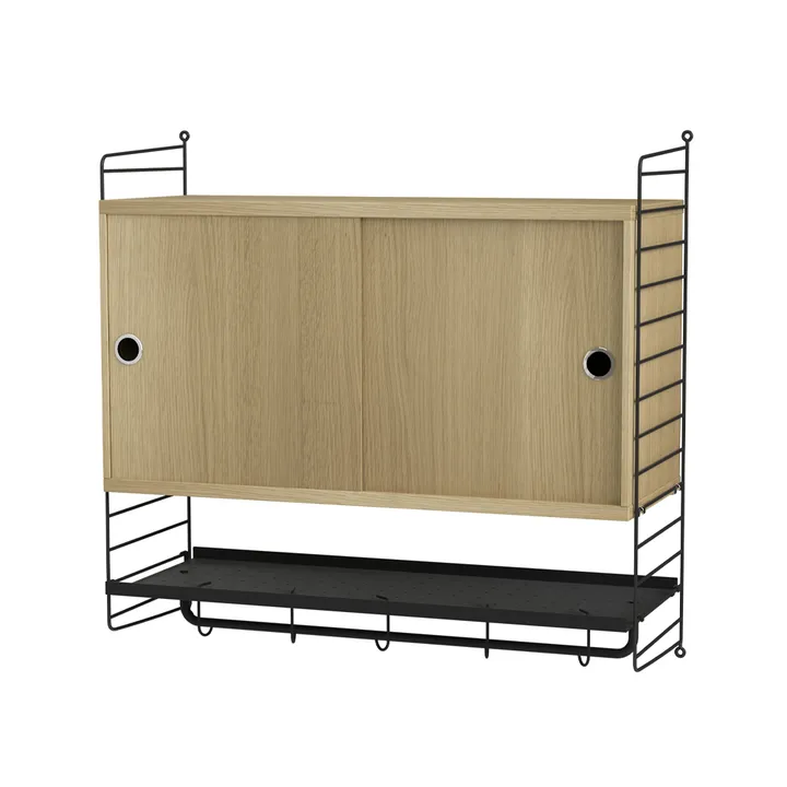 String Schlafzimmer Eiche & Schwarz- Kombination F - String