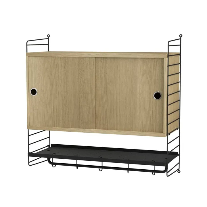 String Schlafzimmer Eiche & Schwarz- Kombination F - String