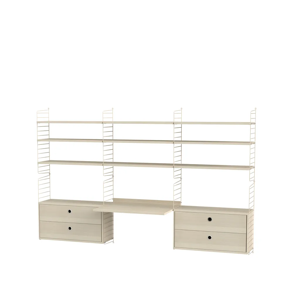 String Schlafzimmer Esche & Beige- Kombination F,  String