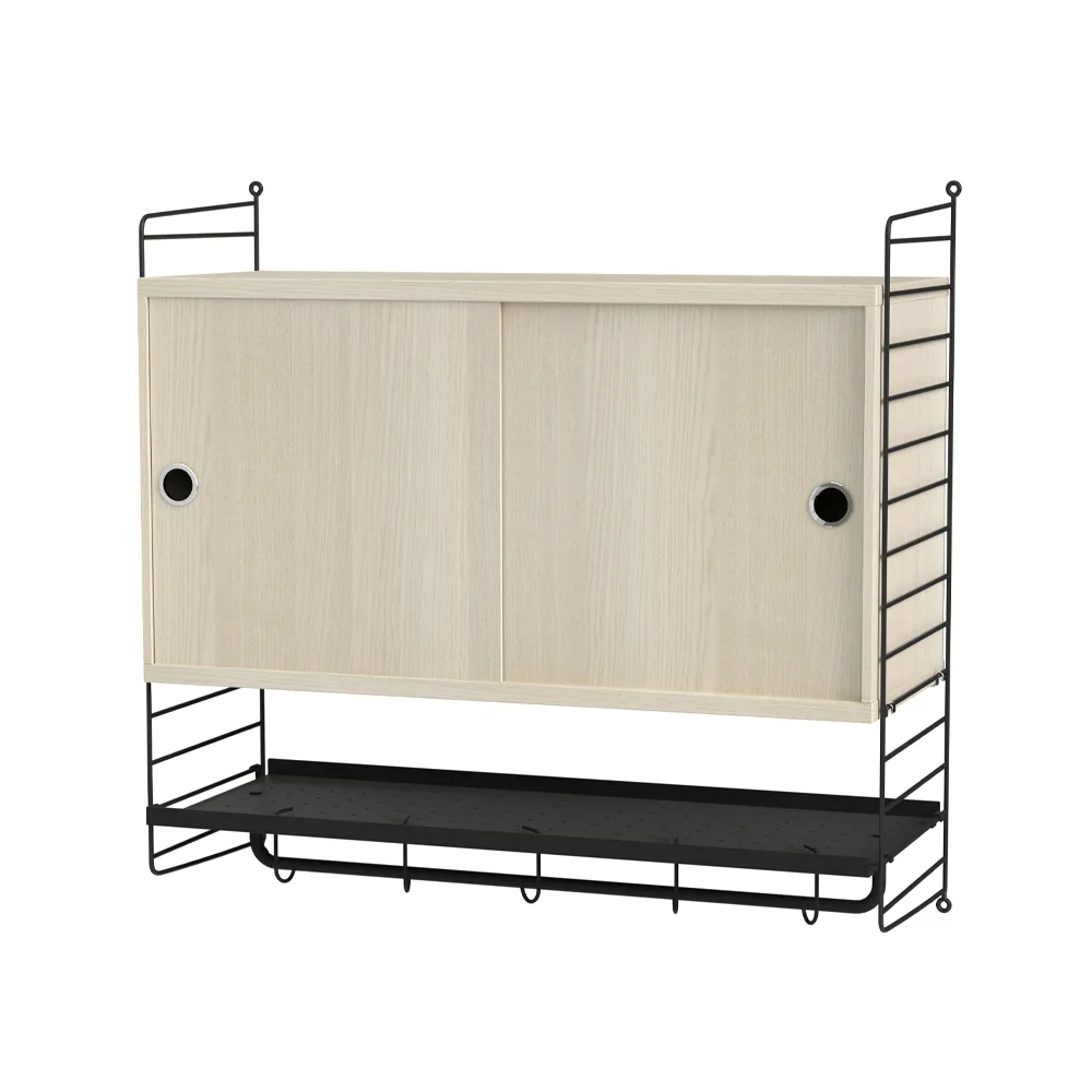 String Schlafzimmer Esche & Schwarz- Kombination F,  String
