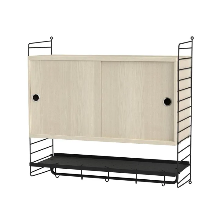 String Schlafzimmer Esche & Schwarz- Kombination F - String