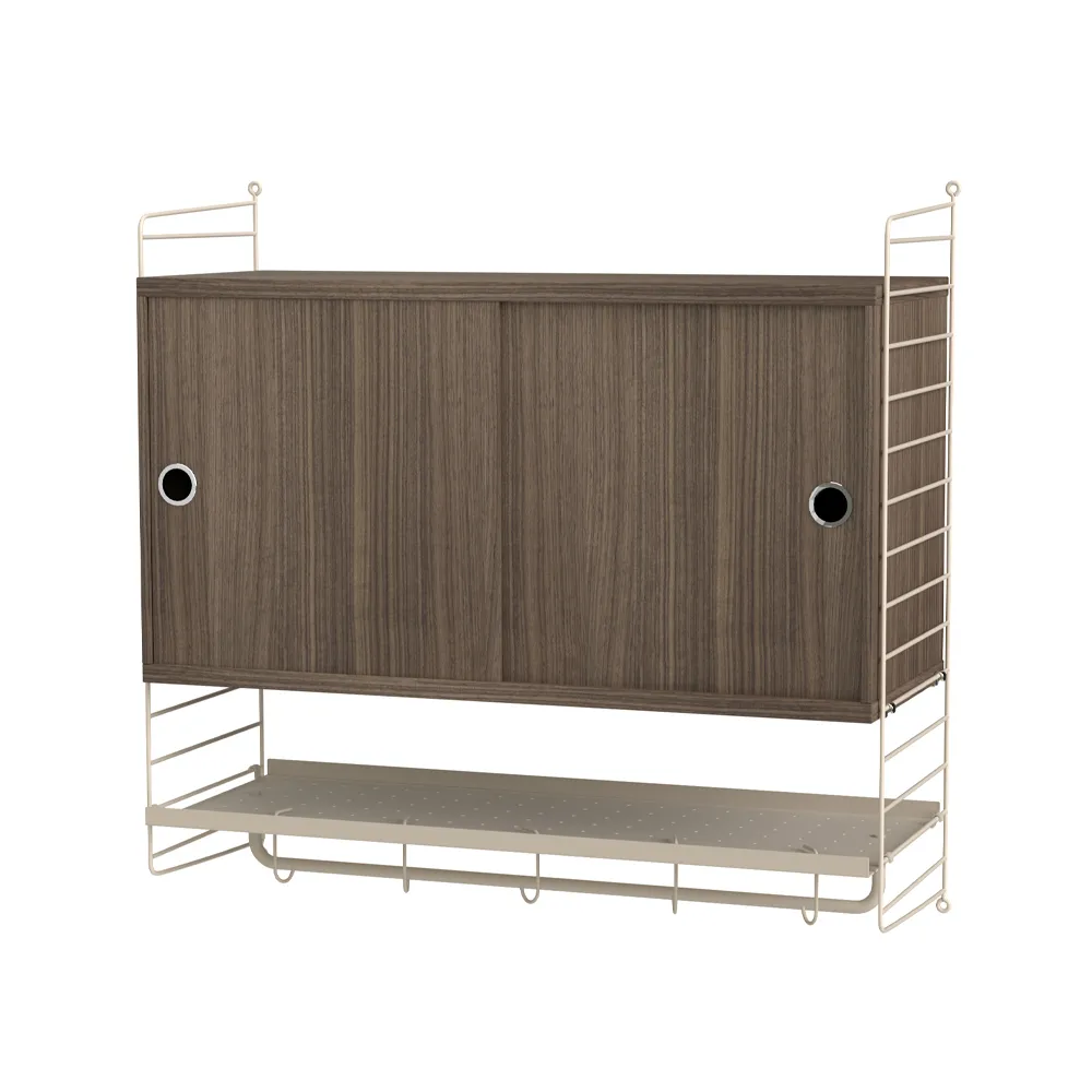 String Schlafzimmer Walnuss & Beige- Kombination F,  String