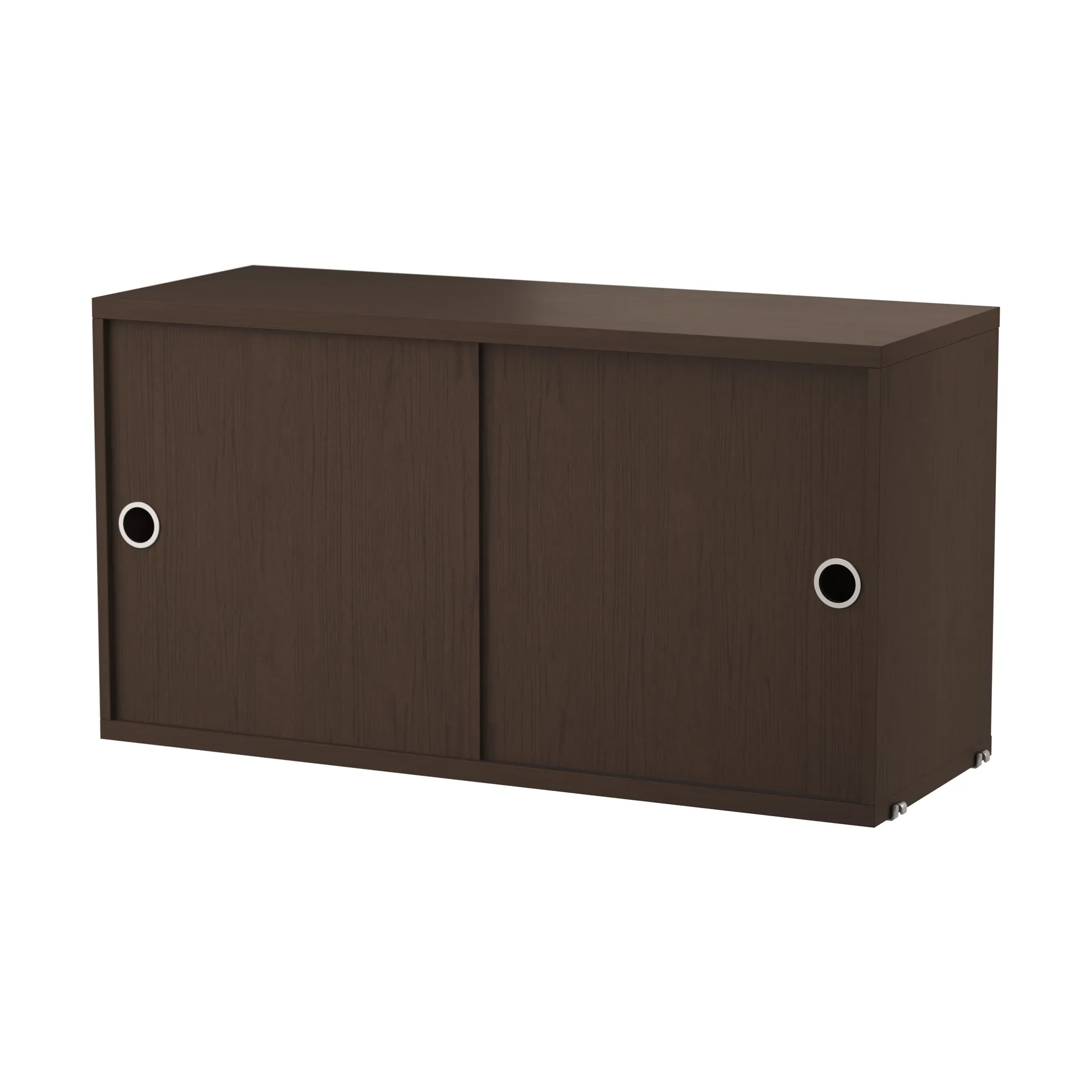 String Schrank mit Schiebetür, Dunkle Eiche, 78x30 cm String