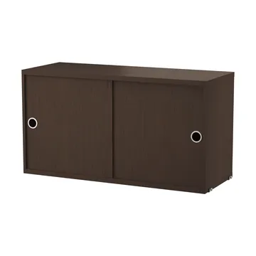 String Schrank mit Schiebetür - Dunkle Eiche, 78x30 cm - String