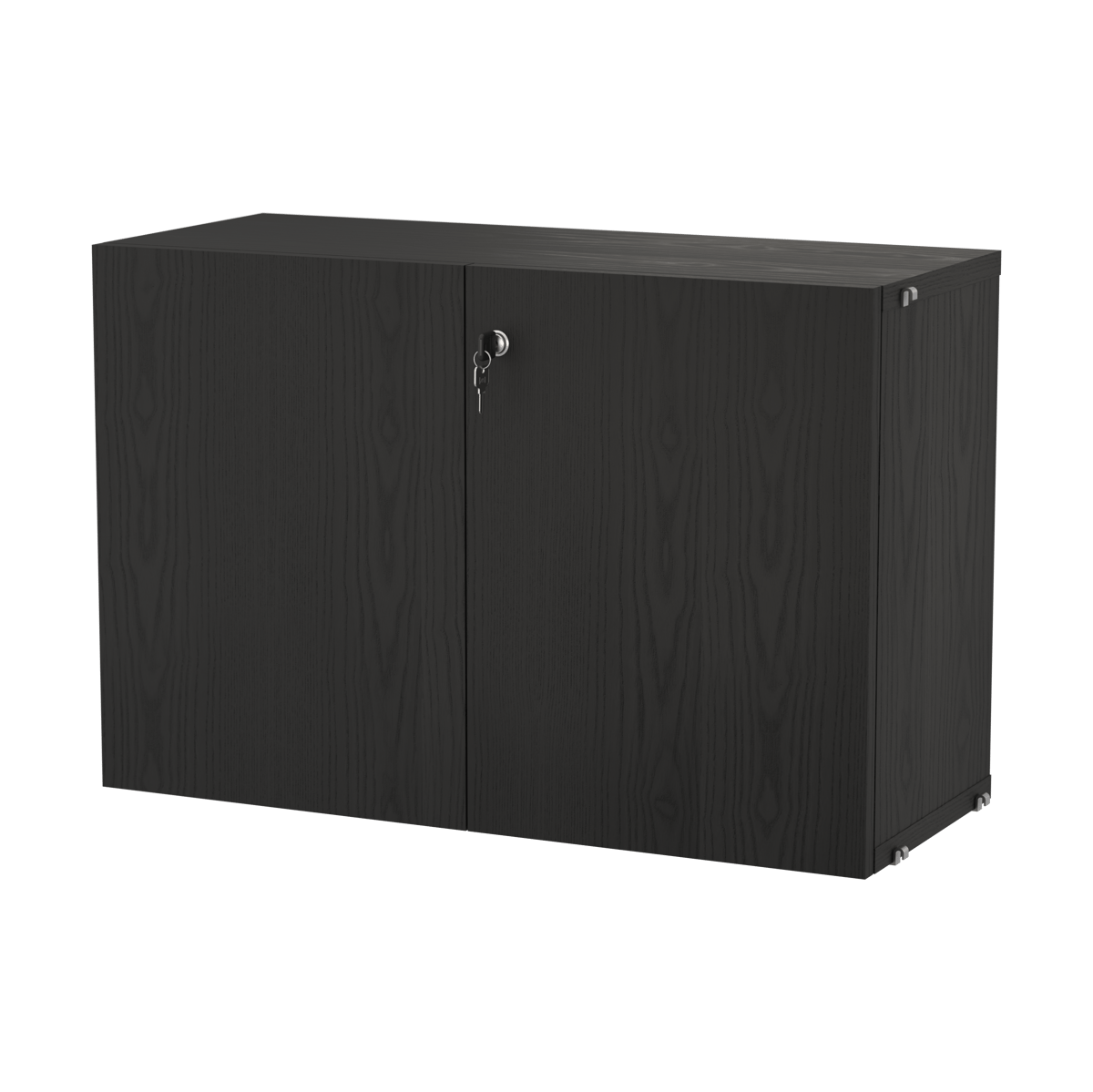String String Schrank mit Schloss Schwarz gebeizte Esche