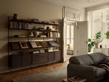 String Schubladenelement - Dunkle Eiche, 58x30 cm - String