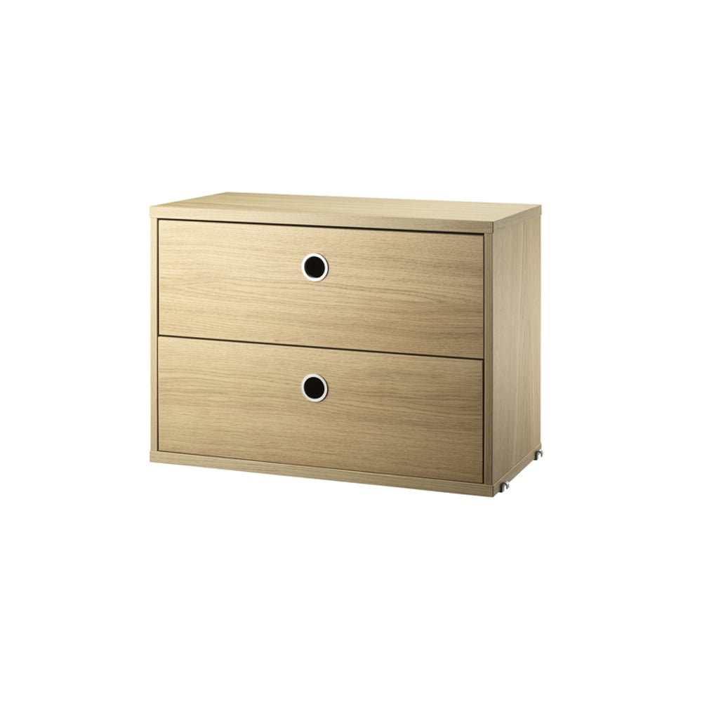 String Schubladenelement Eiche, 58x30 cm | Skandinavisches Design | Anrichten & Sideboards | Beige