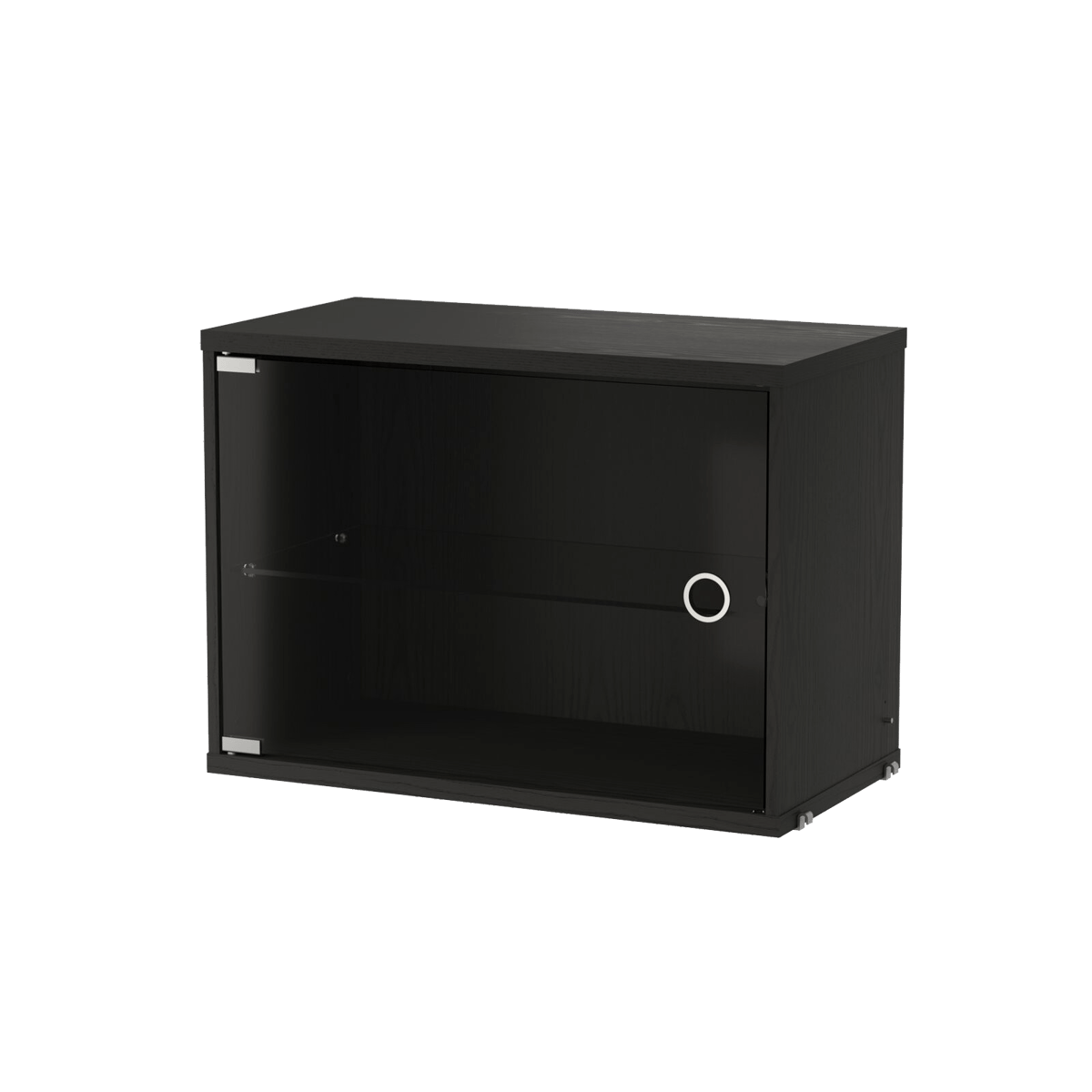 String String Vitrinenschrank 58 cm Schwarz gebeizte Esche