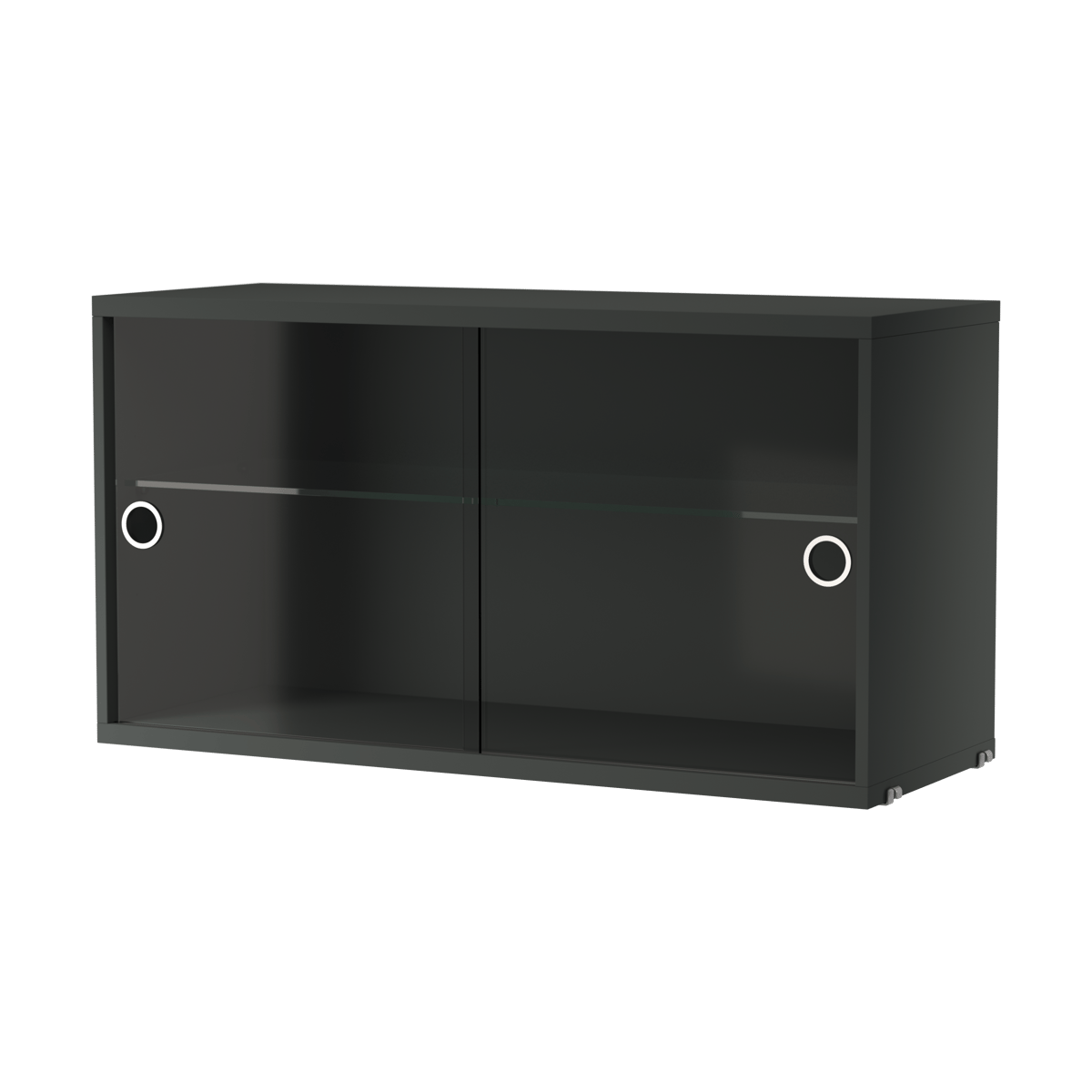 String String Vitrinenschrank 78 cm Dunkelgrau