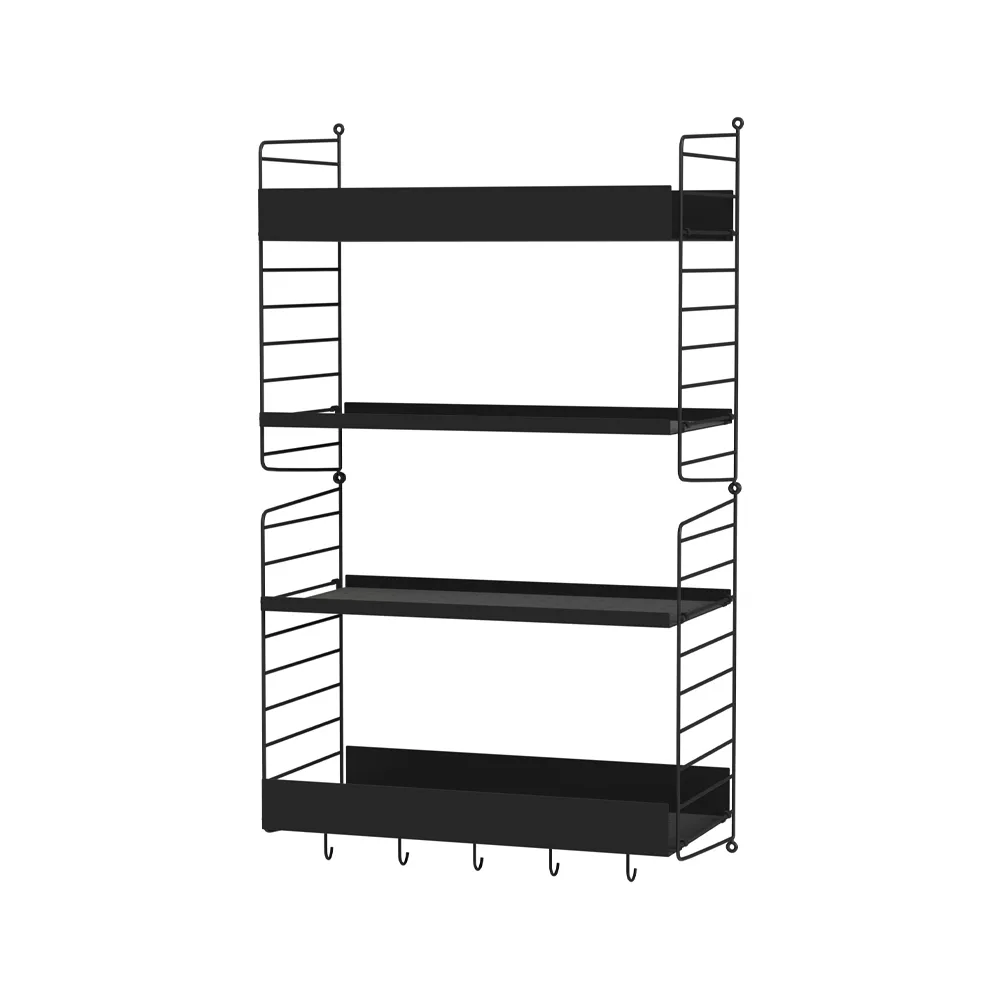 String Wand Schwarz- Kombination H,  String