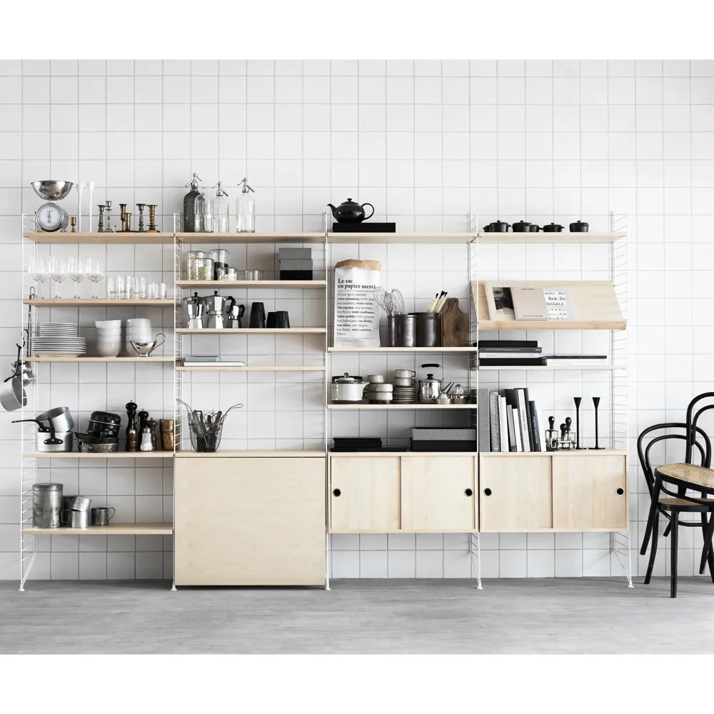 String Wandleiter, Braun, 75x30 cm, 2er-Pack String