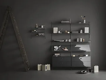 String Wandleiter - Dunkelgrau, 75x20 cm, 1er Pack - String