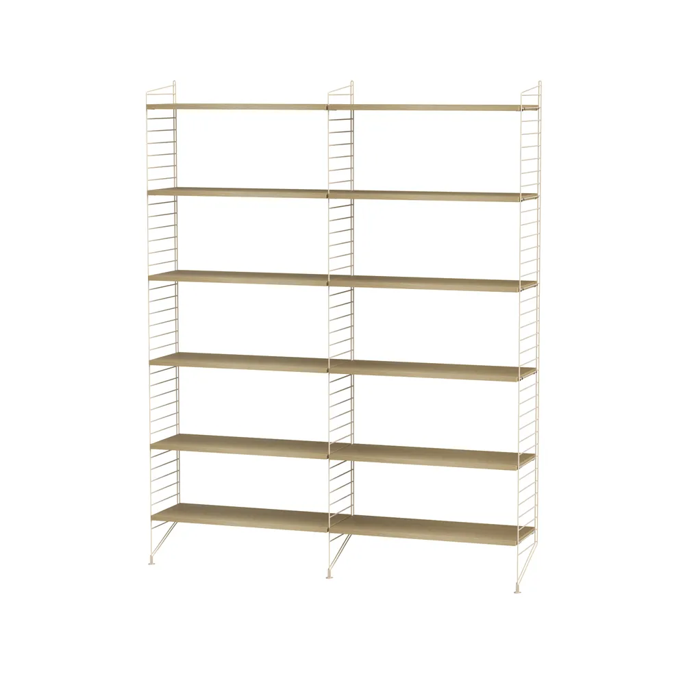 String Wohnzimmer Eiche & Beige- Kombination A,  String