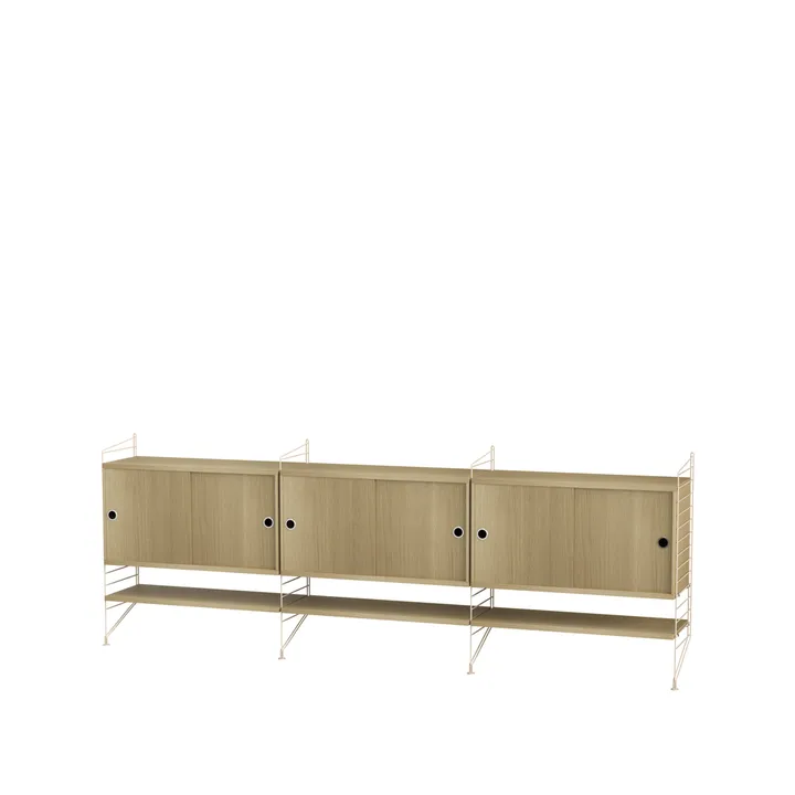 String Wohnzimmer Eiche & Beige- Kombination F - String