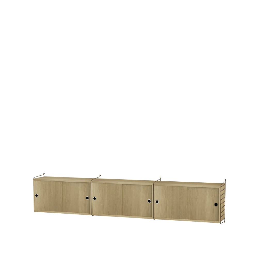 String Wohnzimmer Eiche & Braun- Kombination D,  String