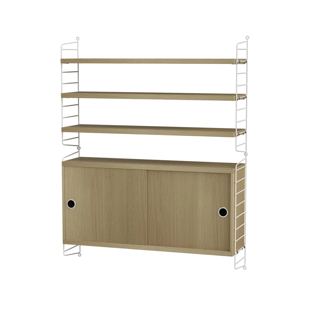 String Wohnzimmer Eiche & Weiß- Kombination I String