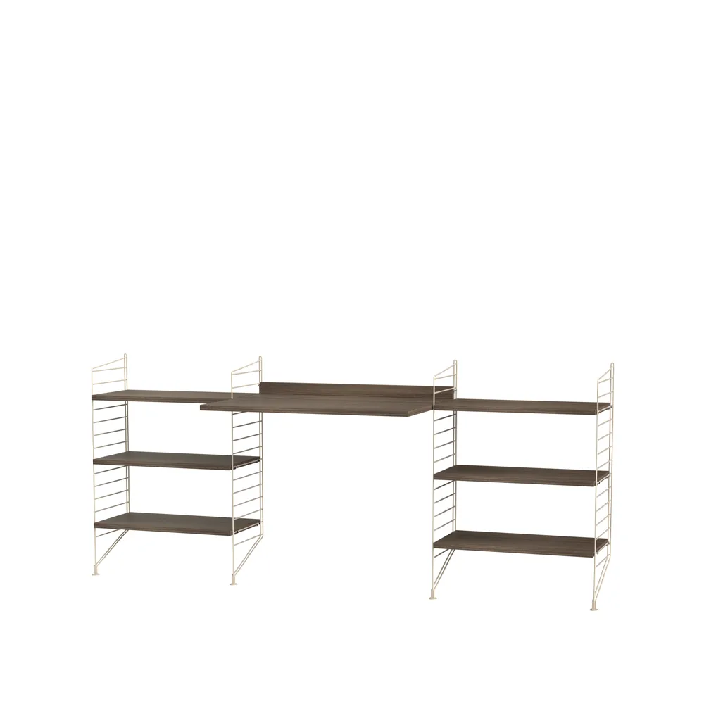 String Wohnzimmer Walnuss & Beige- Kombination D,  String