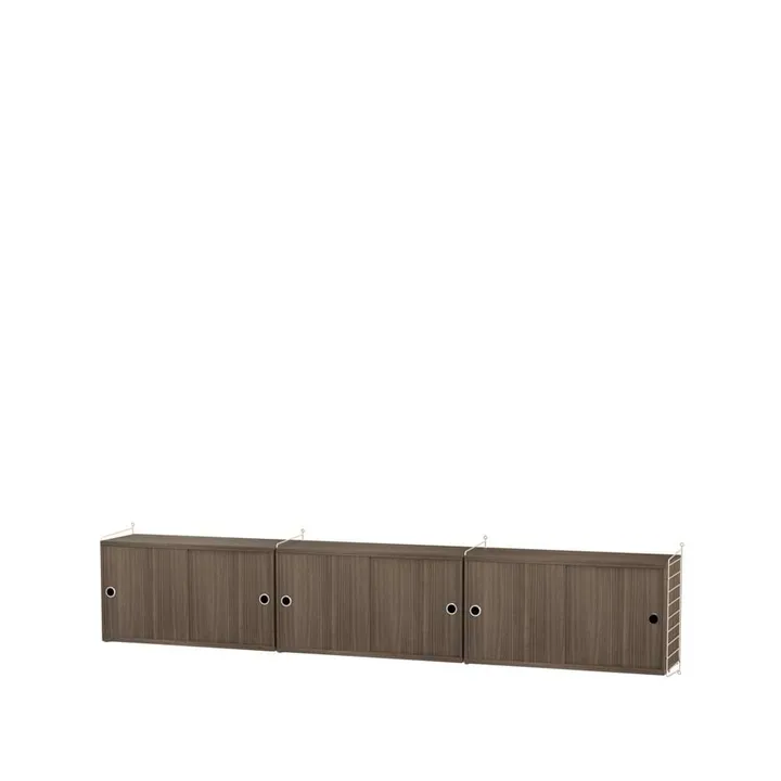 String Wohnzimmer Walnuss & Beige- Kombination D - String