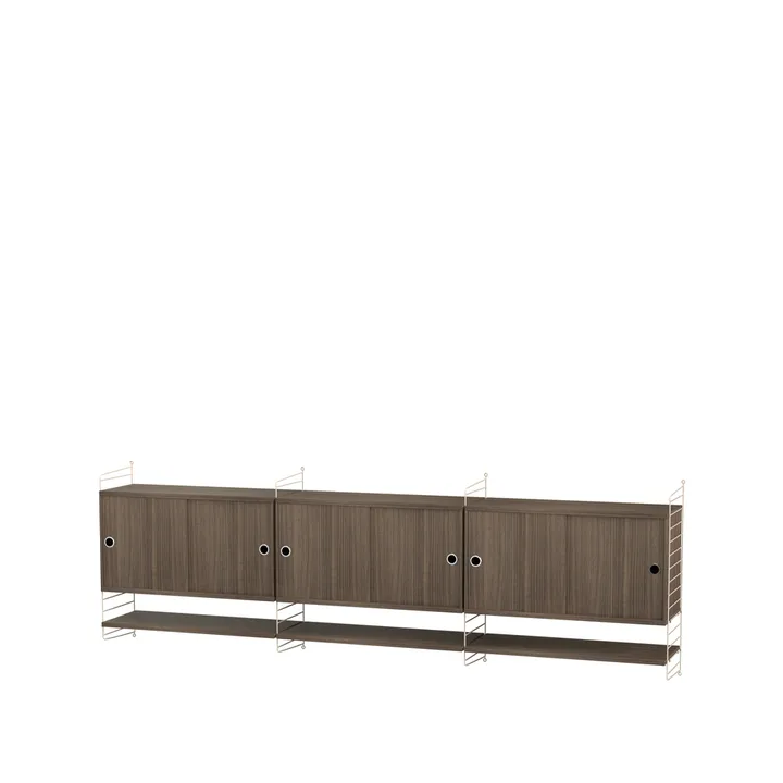 String Wohnzimmer Walnuss & Beige- Kombination E - String