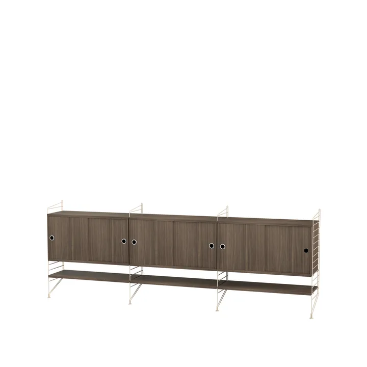 String Wohnzimmer Walnuss & Beige- Kombination F - String