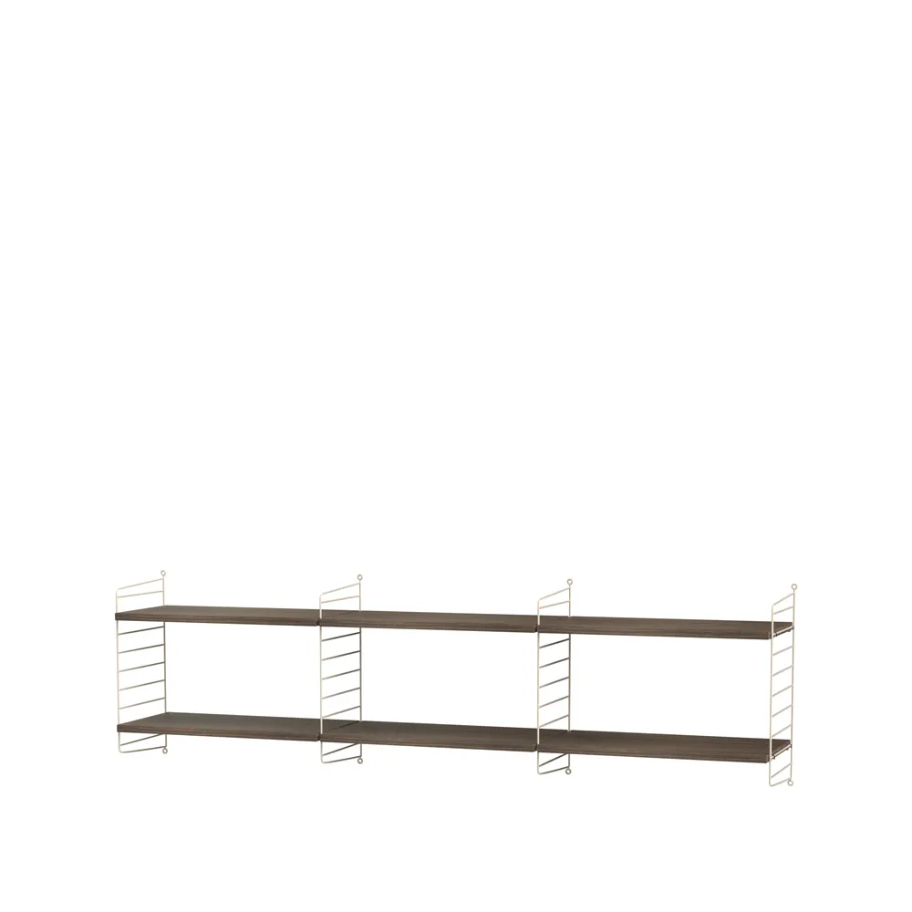 String Wohnzimmer Walnuss & Beige- Kombination O,  String